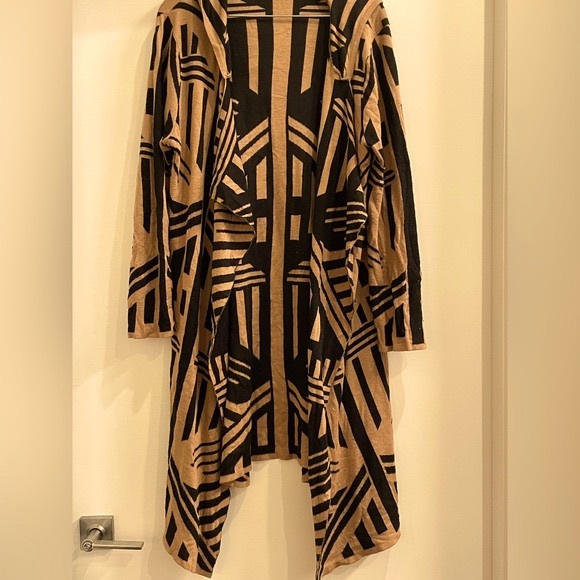 Hooded Open Front Long Sweater Cardigan - Picture 2 of 4